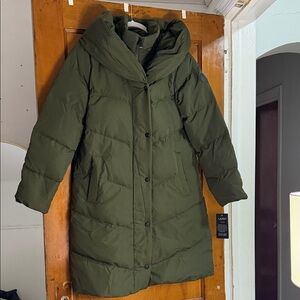 NWT Womens Ralph Lauren Pillow Hood long puffer jacket